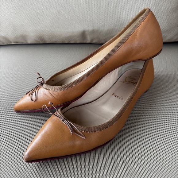 Christian Louboutin Solasofia Flats – Brown Nappa Leather | EU 37 / US 6.5 - Picture 2 of 16